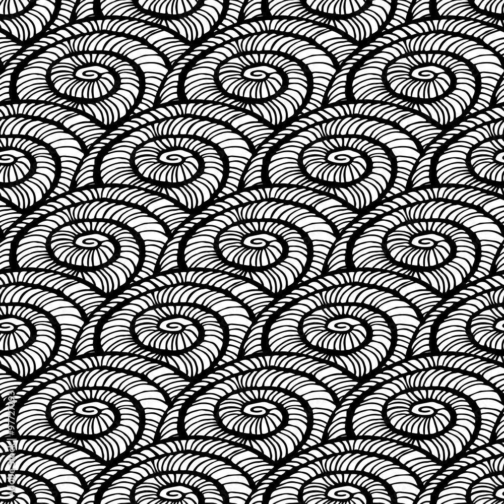 Beautiful sea shell set vector seamless pattern. Beautiful sea shell set vector seamless pattern.