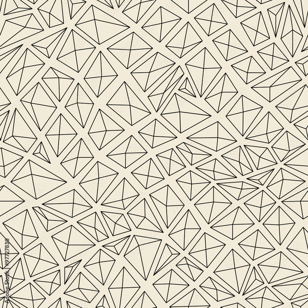 Diamonds contour seamless pattern. Monochrome color Diamonds contour seamless pattern. Monochrome color