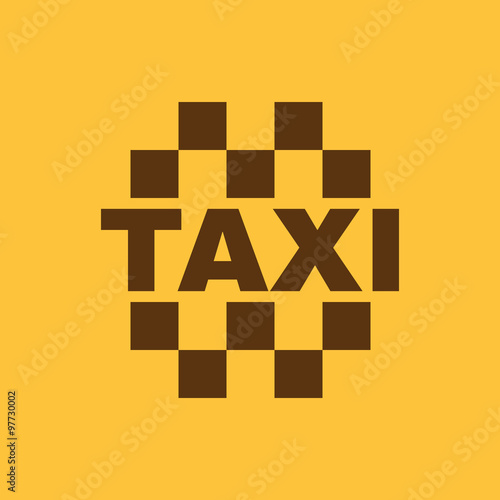 The taxi icon. Cab and taxicab symbol. Flat