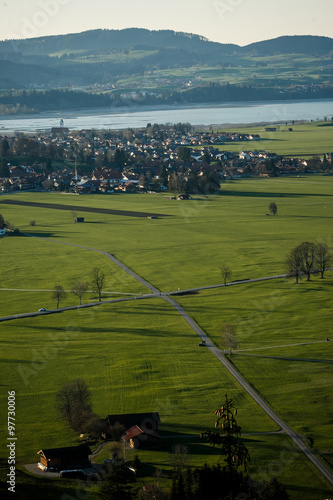 Bavarian valley during sunny day