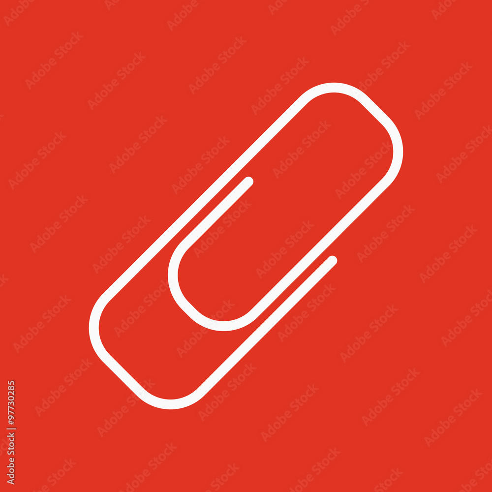 The paper clip icon. Clip symbol. Flat. Vector The paper clip icon. Clip symbol. Flat. Vector