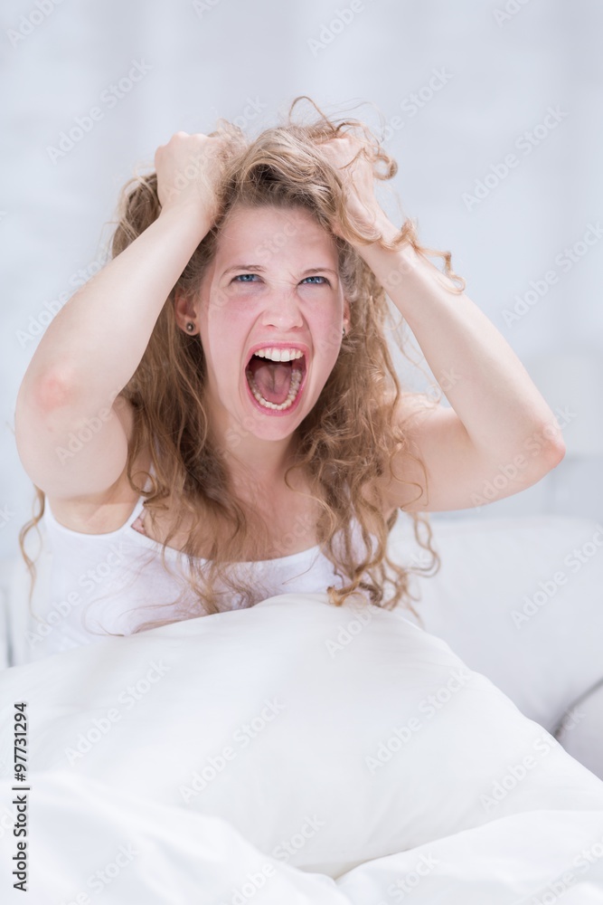 Fototapeta premium Young girl screaming