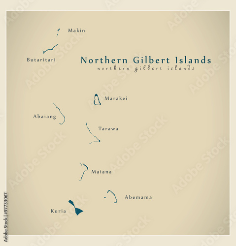Modern Map - Northern Gilbert Islands KI photo