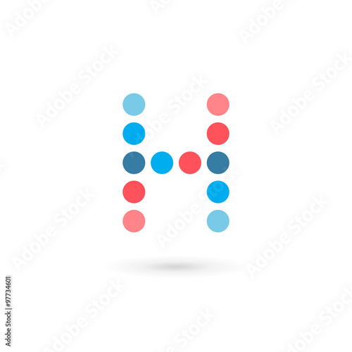 Fototapeta Naklejka Na Ścianę i Meble -  Letter H logo icon design template elements