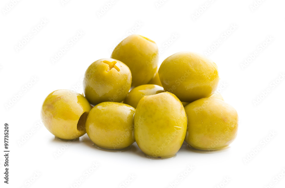 pitted green olives