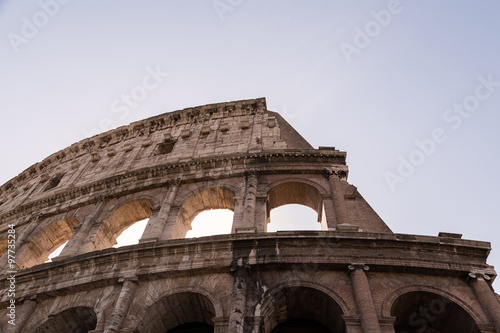 facade Coliseum in Italy Rome