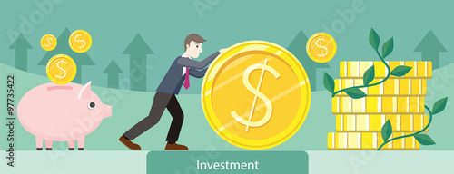 Investment Money Coin Gold Design