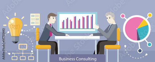 Business Consulting Design Flat