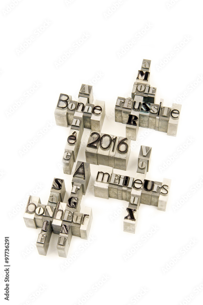 Bonne Année & Meilleurs Voeux 2016 - caracteres d'imprimerie en plomb Bonne Année & Meilleurs Voeux 2016 - caracteres d'imprimerie en plomb