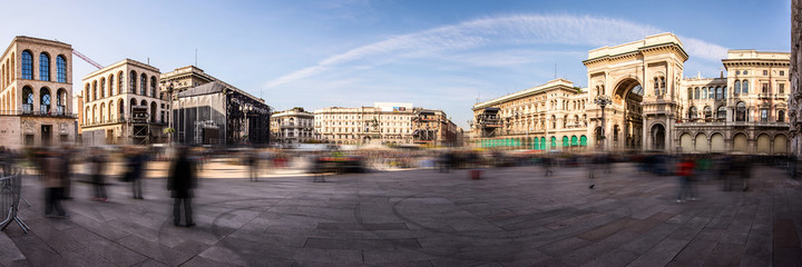 Fototapete Europa Piazza Duomo Mailand Panoramablick  © UMB-O