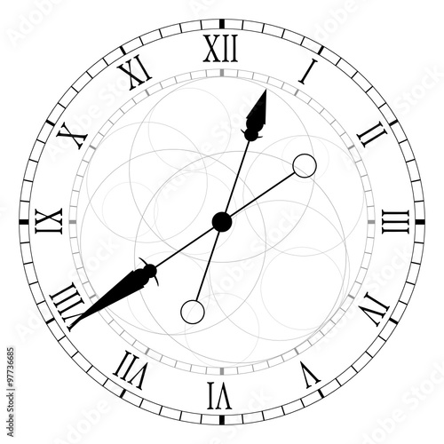 clock circle black vector