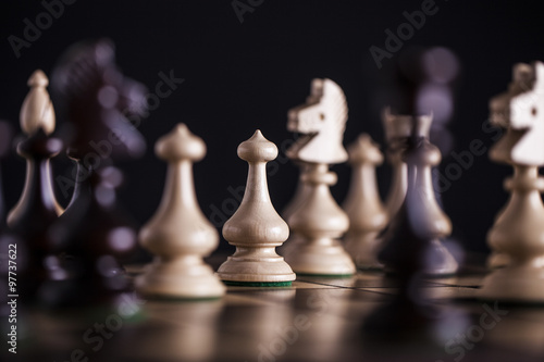 Chess. White pawns vs black