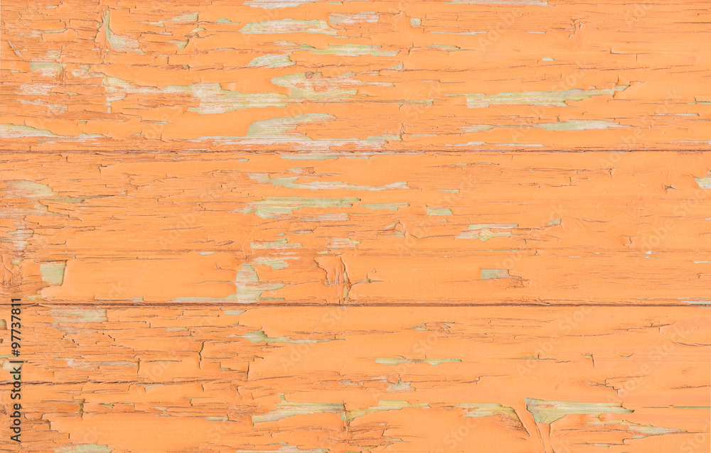 Obraz premium Holzhintergrund Farbe Orange Abblättern