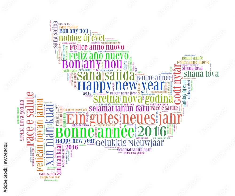 Happy New Year 2016 in different languages Happy New Year 2016 in different languages