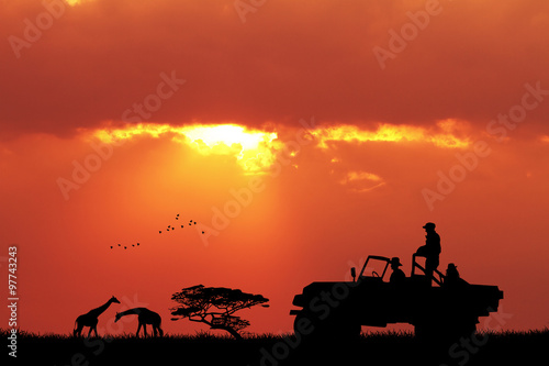 Photography Jeep safari at sunset