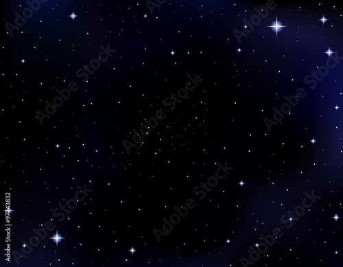 Beautiful vector background with constellations in starry night sky
