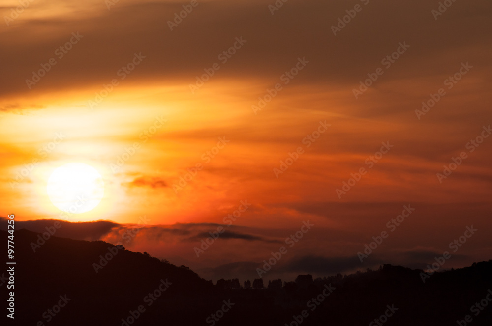 Fototapeta premium Sunrise at Sattaheep (Thailand)