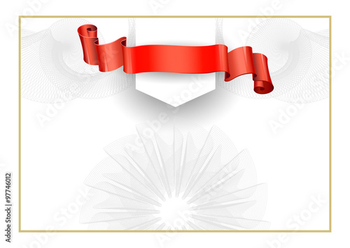 Certificate. Award background. Gift voucher. Template diplomas currency Vector illustration