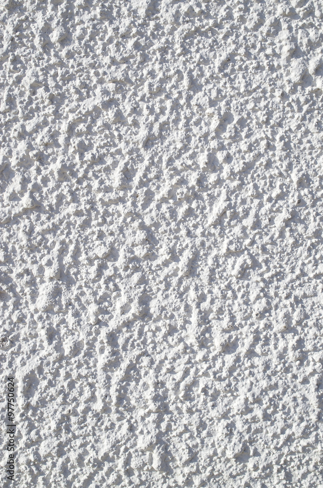 White decorative relief plaster on wall White decorative relief plaster on wall