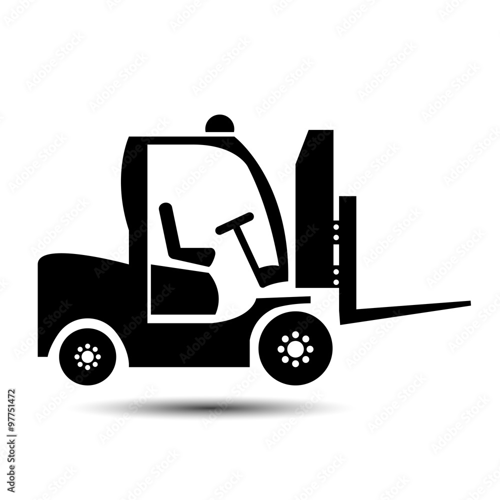 forklift icon. vector illustration