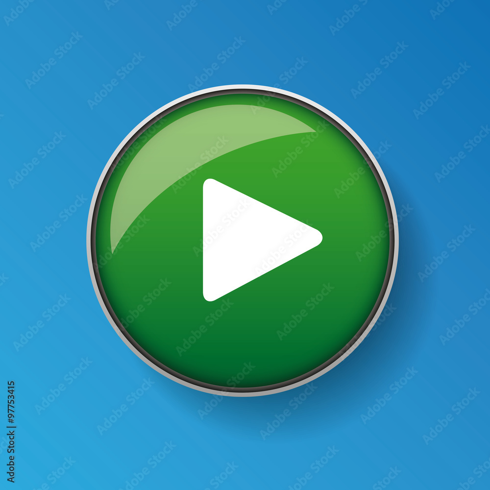 Play button icon. Vector illustration Play button icon. Vector illustration