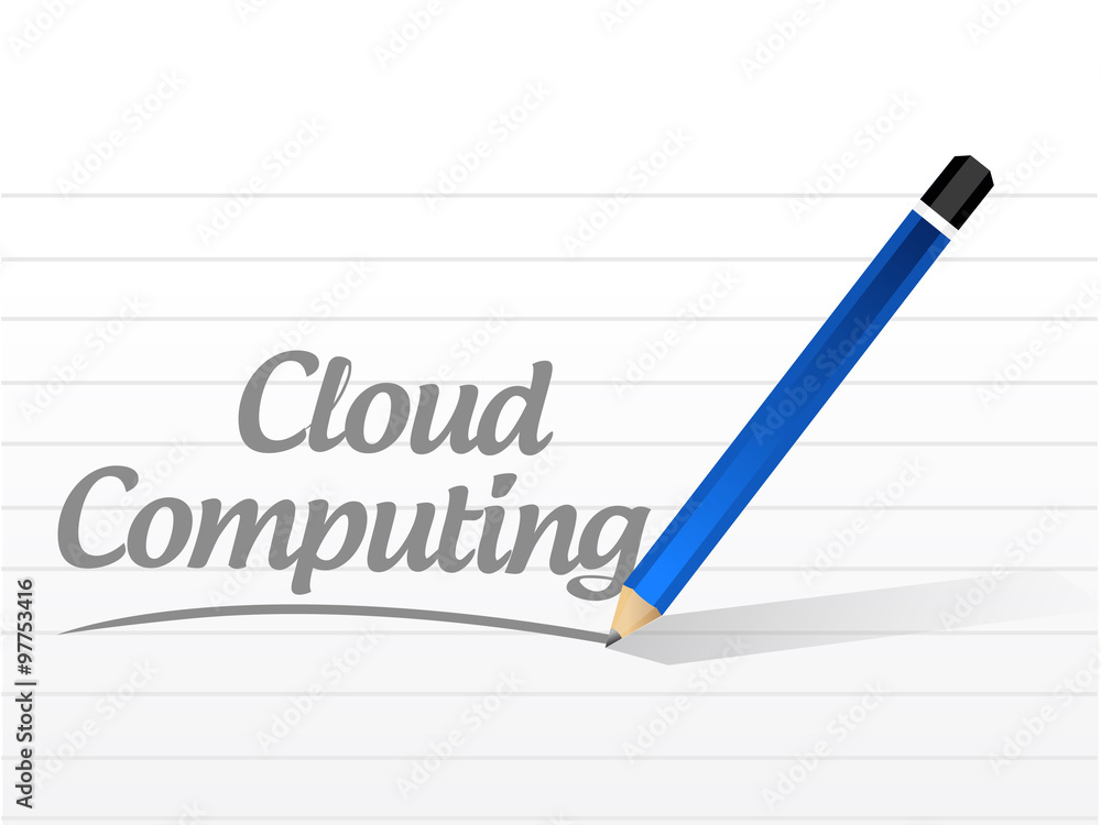 cloud computing message sign cloud computing message sign