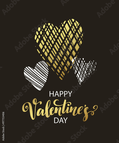 Vector metallic paint heart. Vector illustraion