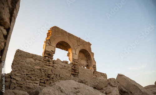 RAS AL-KHAIMAH, UAE -05 DECEMBER 2015: Al Jazirah Al Hamra is a town to the south of the city of Ras Al-Khaimah in the United Arab Emirates. It is known for its collection of abandoned houses. photo