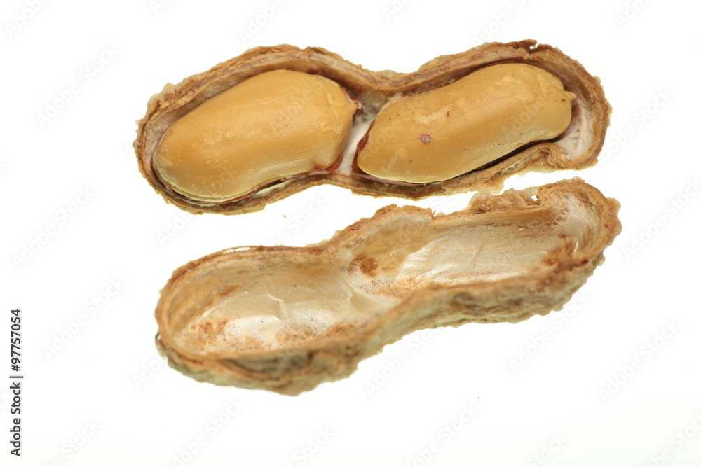 salted peanuts on white background
salted peanuts on white background