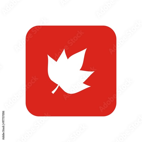 ICONO hoja de árbol rojo cuadro