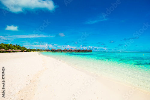 Beautiful tropical view of perfect ideal island in Indian Ocean © travnikovstudio