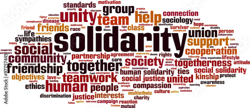 Solidarity word cloud concept. Vector illustration