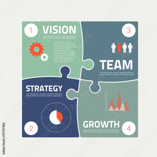 Puzzle piece infographics