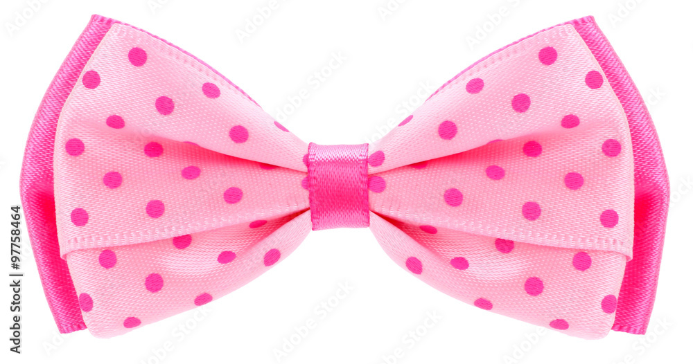 Dotted bow tie pink with spots