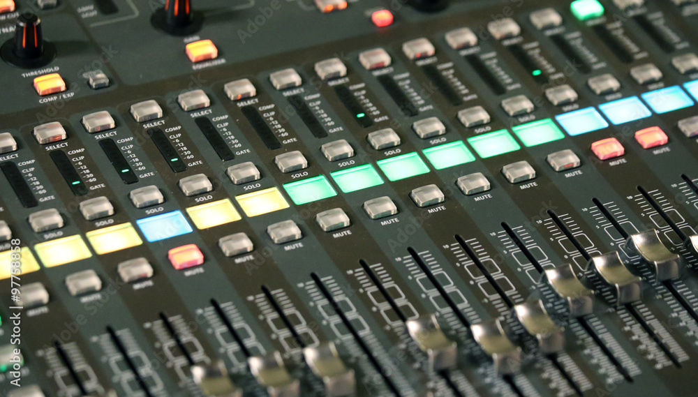 mixing console of a complicated system hi fi mixing console of a complicated system hi fi