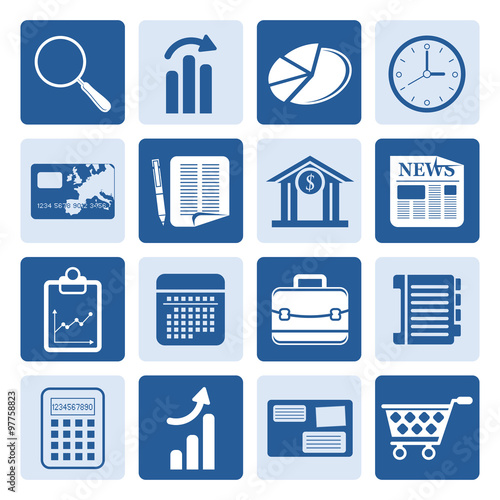 One tone Business and Office Internet Icons - Vector Icon Set 3