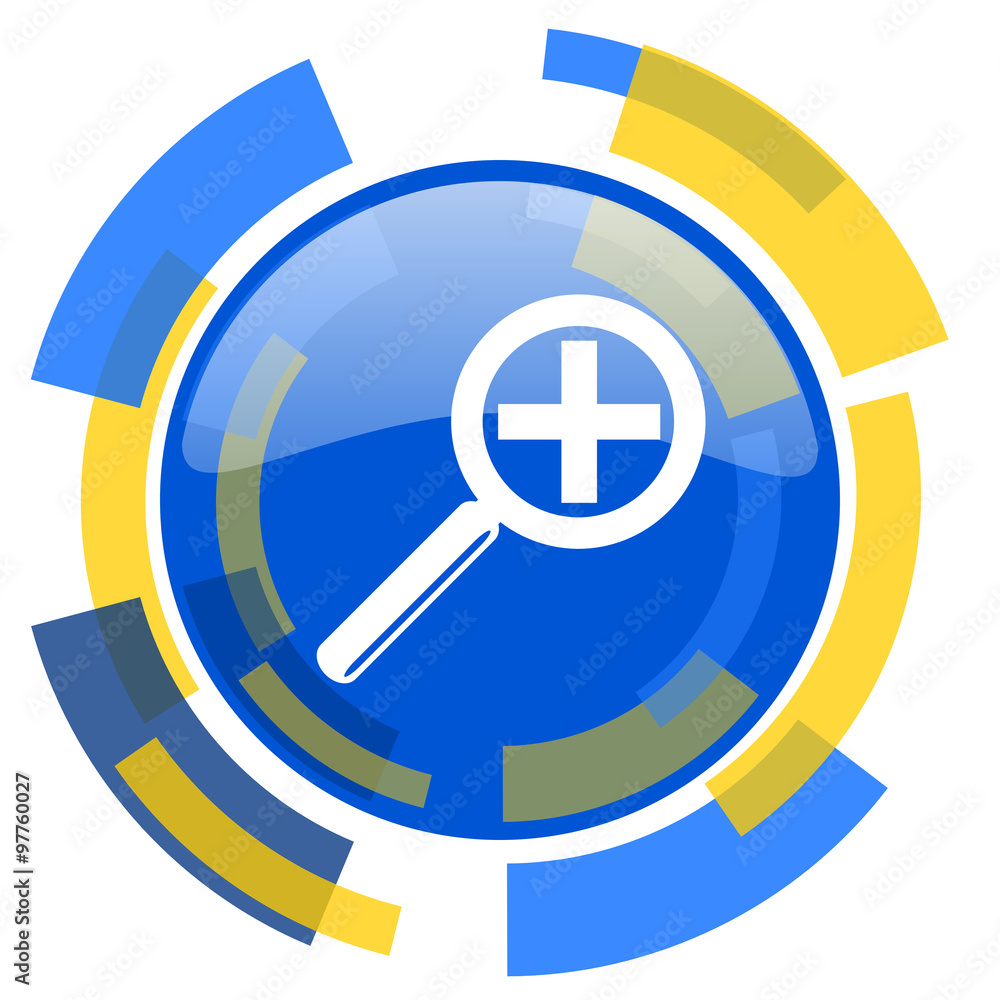 lens blue yellow glossy web icon lens blue yellow glossy web icon