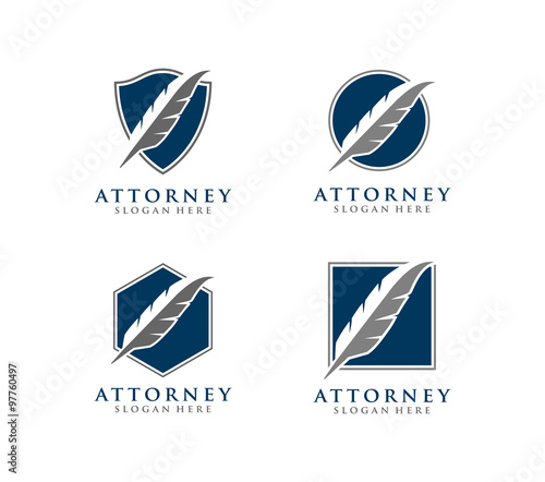 law, lawyer, attorney, fur, feather, vector logo design