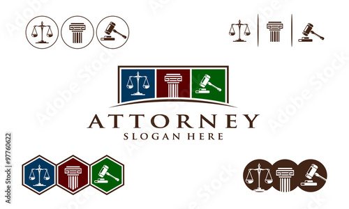 law, lawyer, attorney, vector logo design