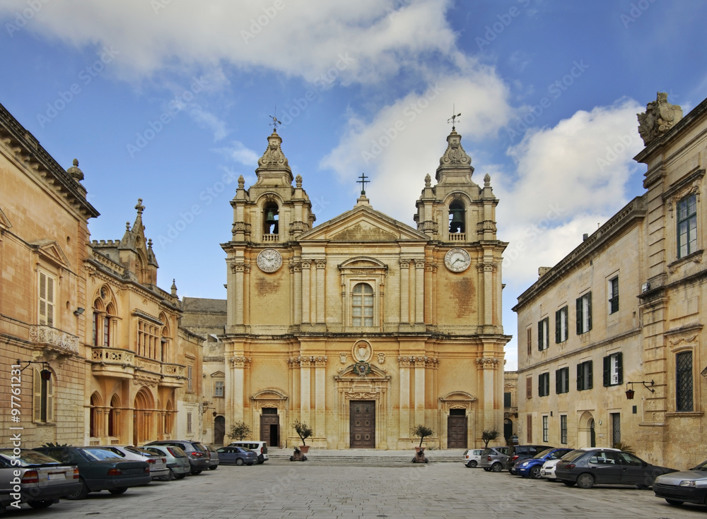 Cathedral of St. Paul in Mdina.  Malta