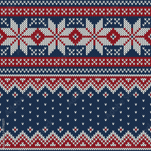 Winter Holiday Sweater Design. Seamless Knitted Pattern