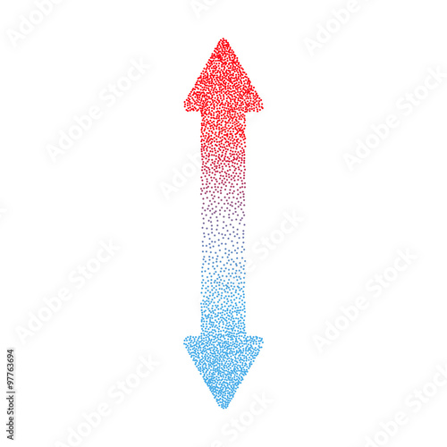 Red and Blue Double Arrow