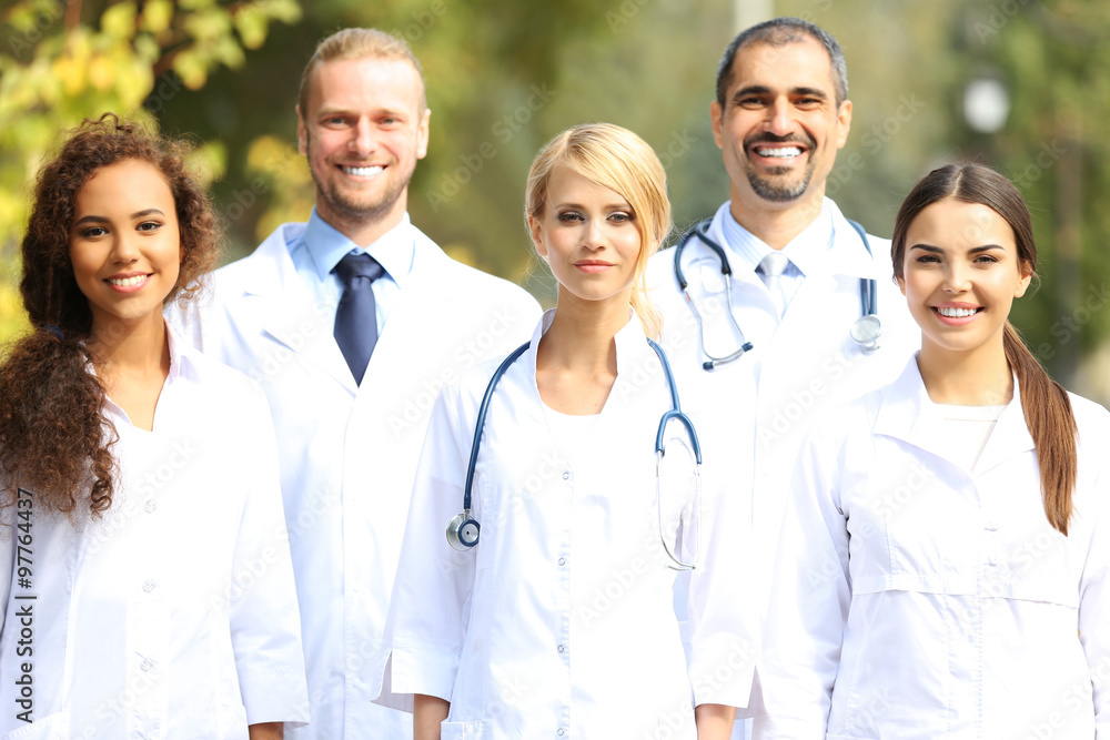 Fototapeta premium Happy young medics, outdoors