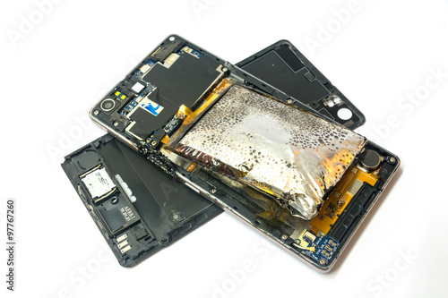 using expired or low quality battery cause of short circuit of the phone