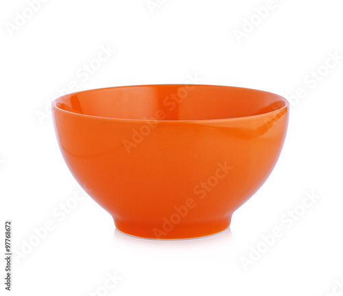 orange bowl on white background