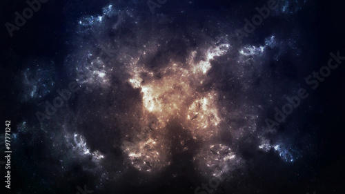 Beautiful space background. Elements of this image furnished by NASA © Vadimsadovski