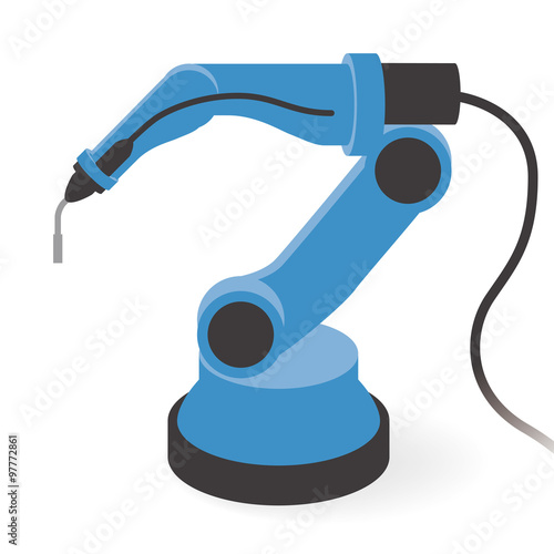 robot hand, Factory automation, vector illustration