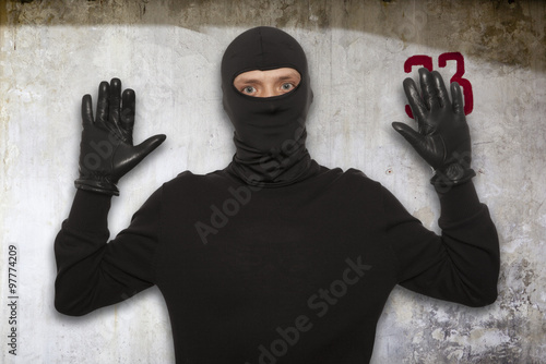 Thief with balaclava photo