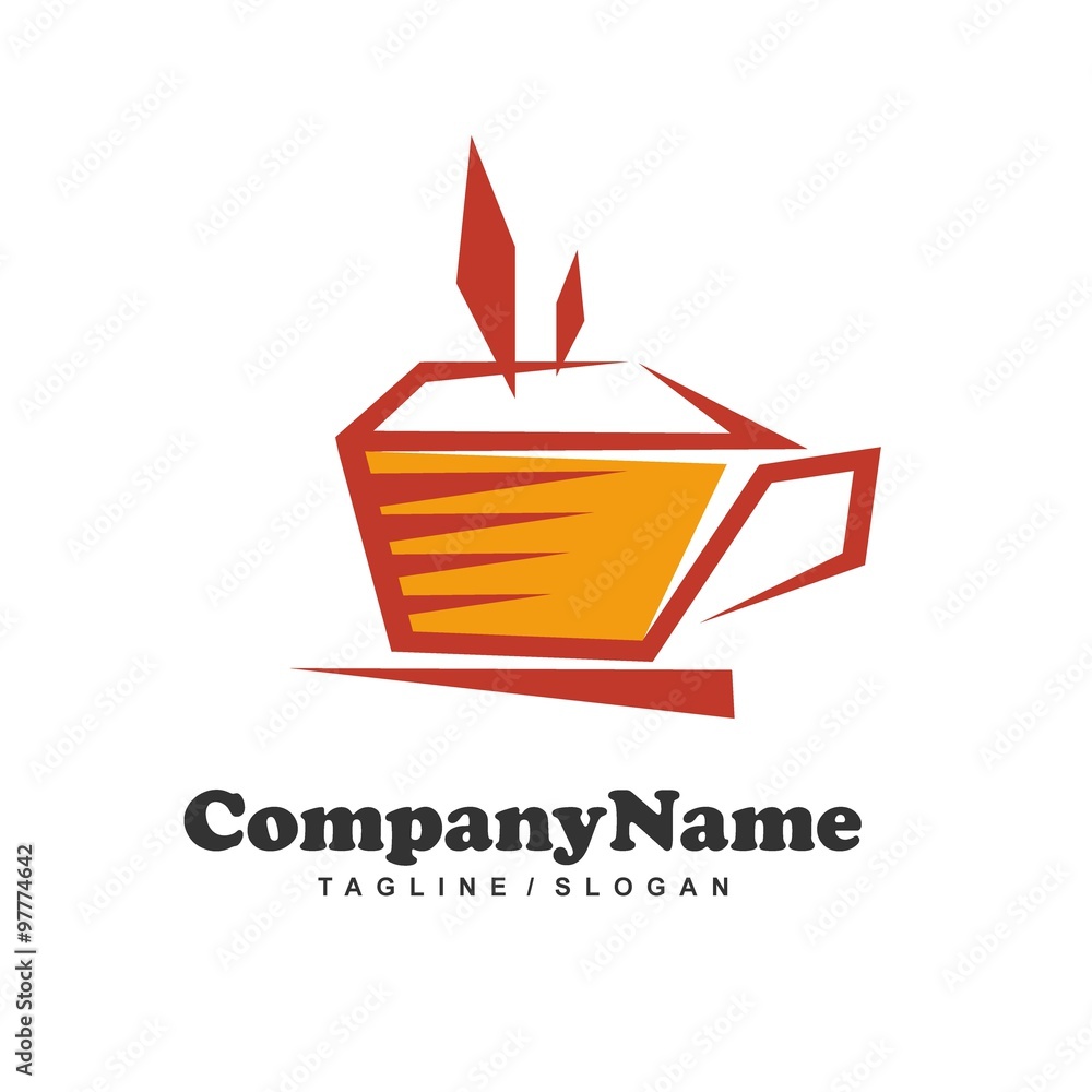 Coffee Tea Cup Cafe logo icon vector Coffee Tea Cup Cafe logo icon vector