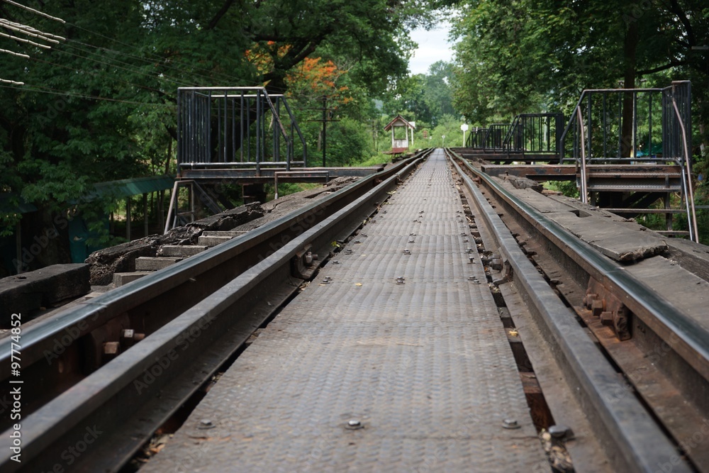 Fototapeta premium railway at The Bridge of the River Kwai